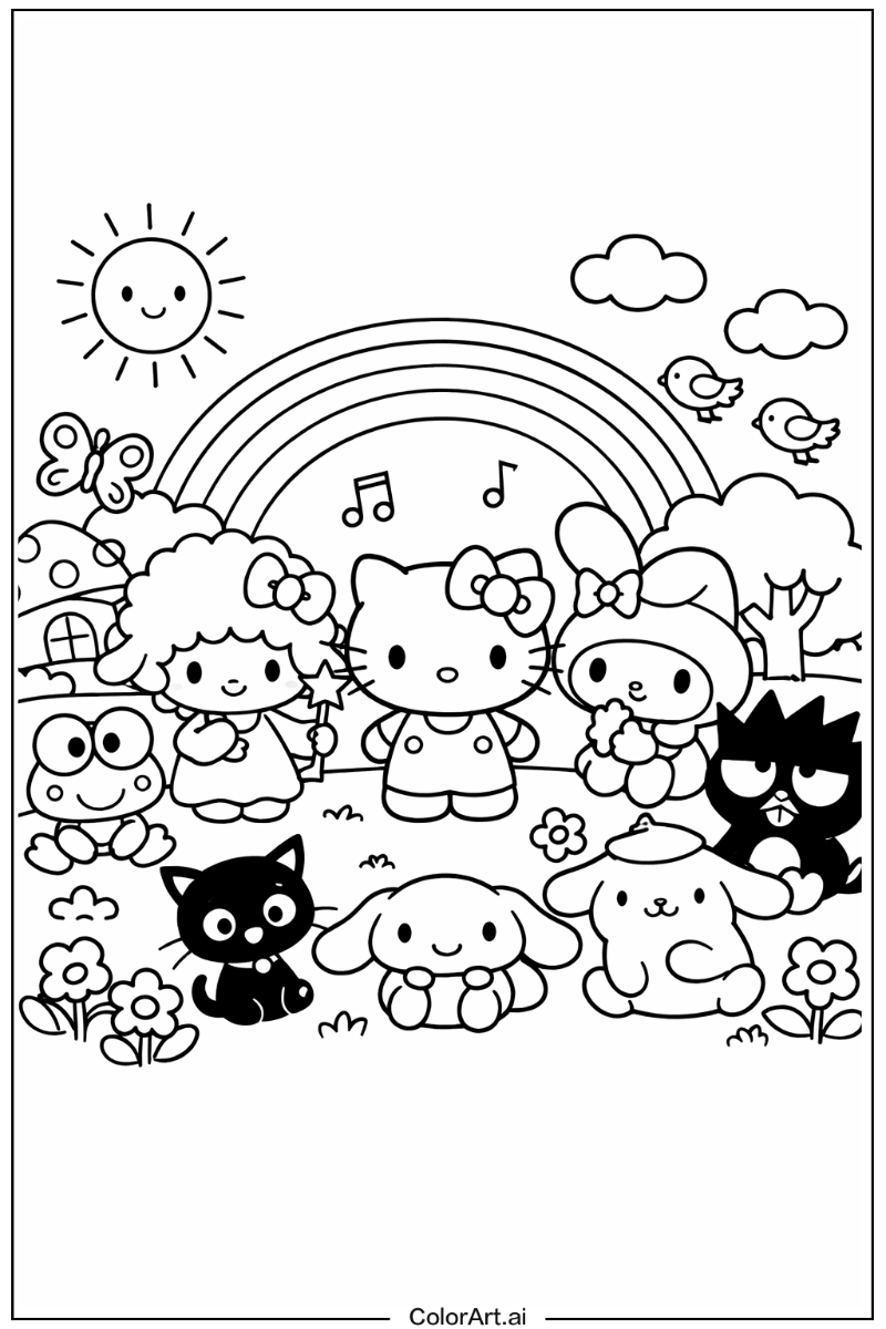 Lala Hello kitty and friends Scene