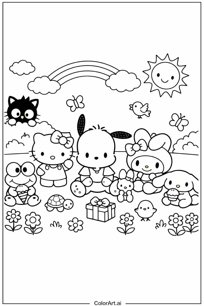Pochacco Hello kitty and friends Scene