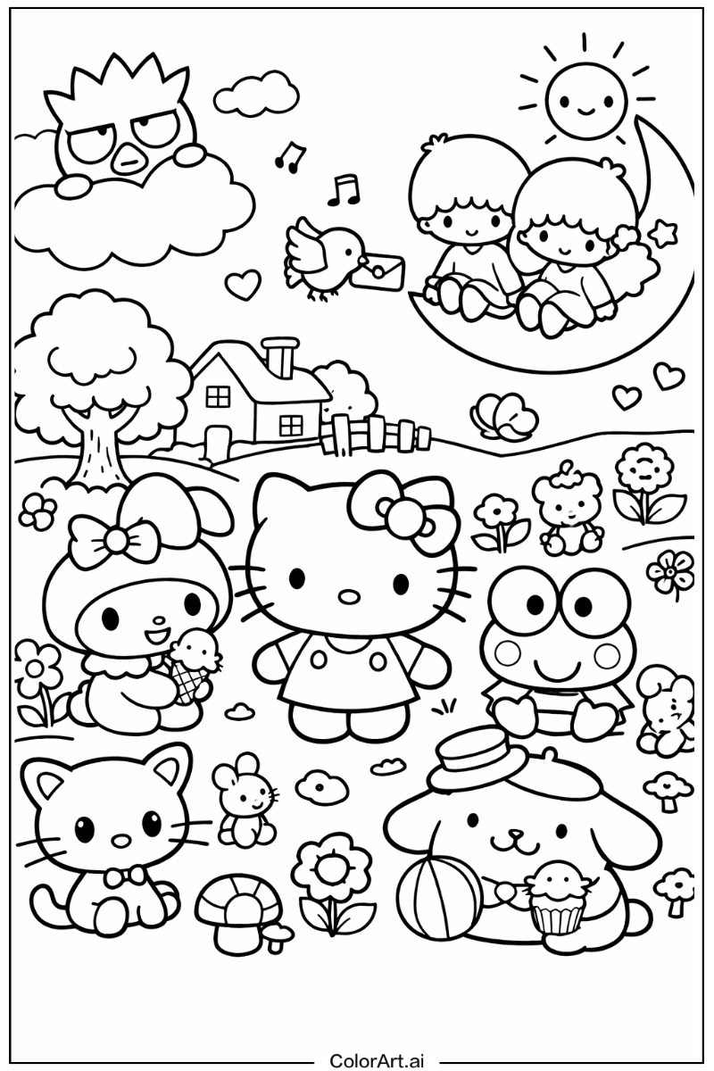 Kawaii Hello kitty and friends Design