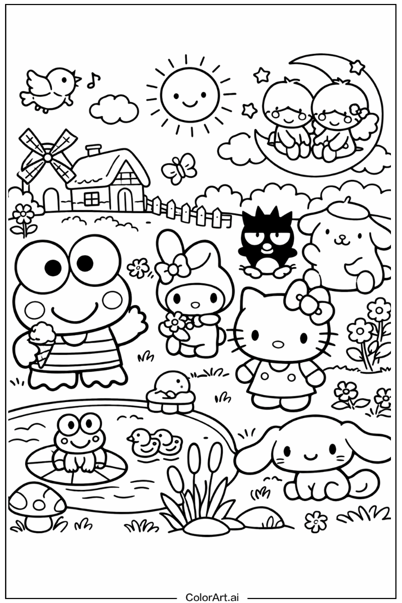Keroppi Hello kitty and friends Design 2