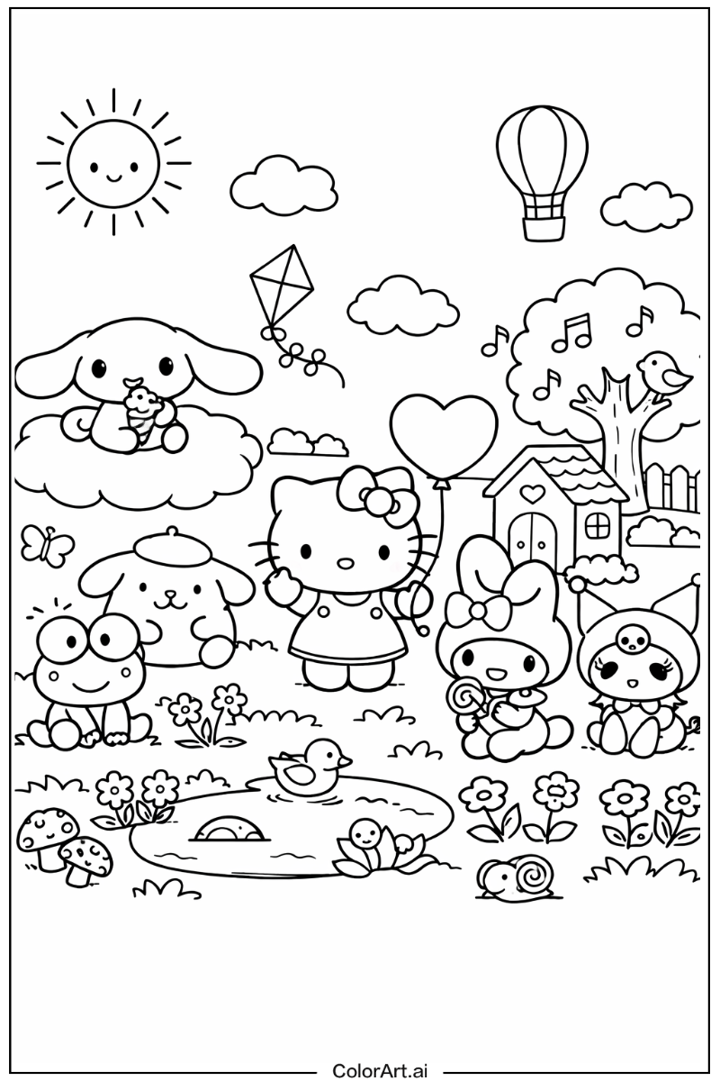 Cinnamoroll Hello kitty and friends Scene 3