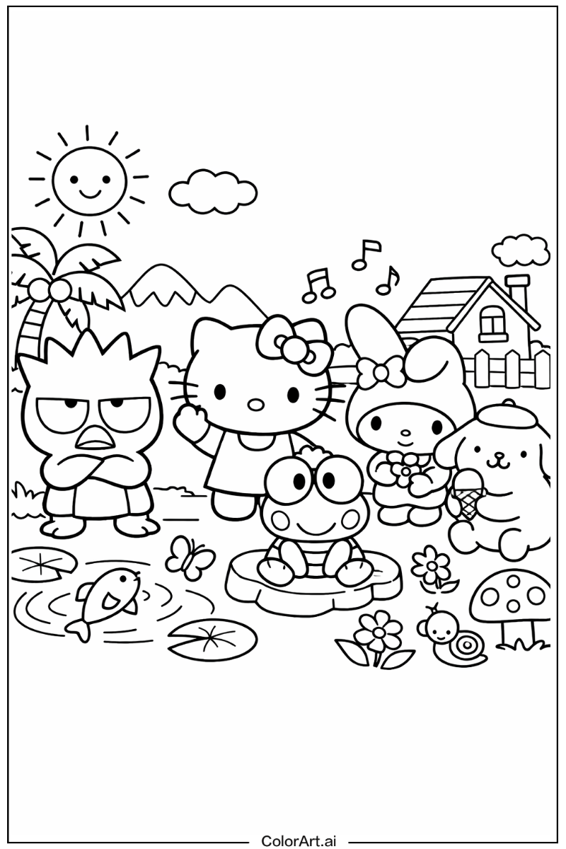 Badtz-maru Hello kitty and friends Scene