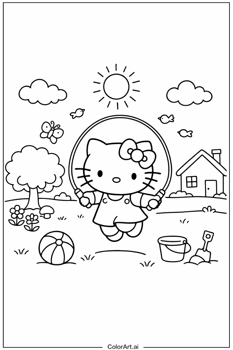 Hello Kitty Playing Outside 3