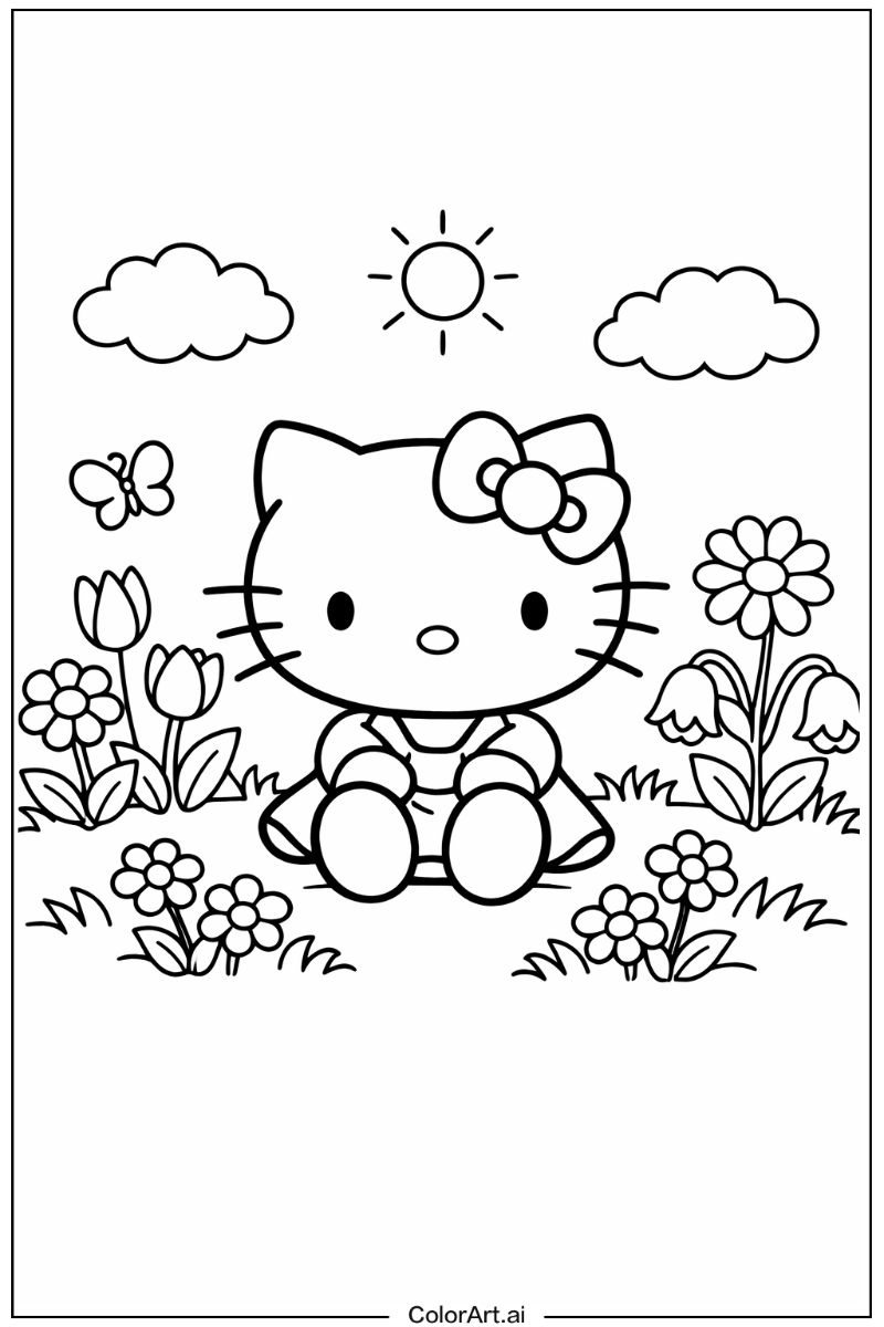 Hello Kitty in a Garden 4