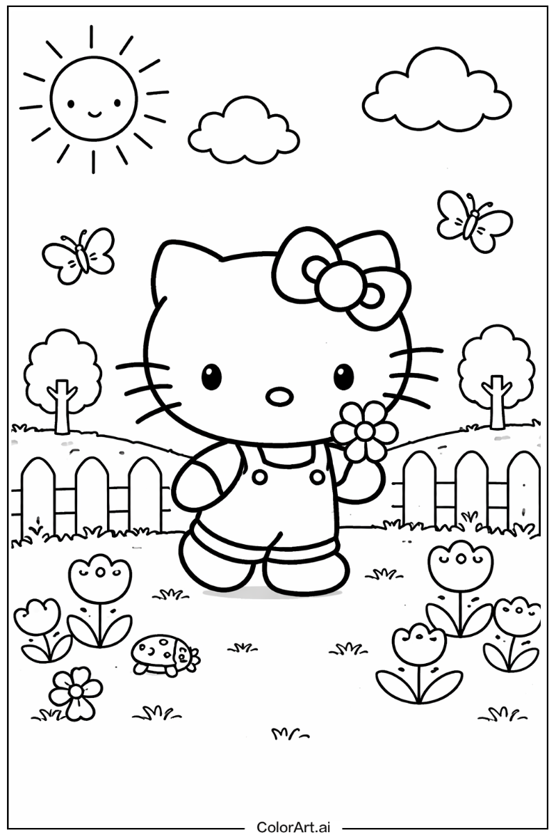 Hello Kitty Playing Outside 4
