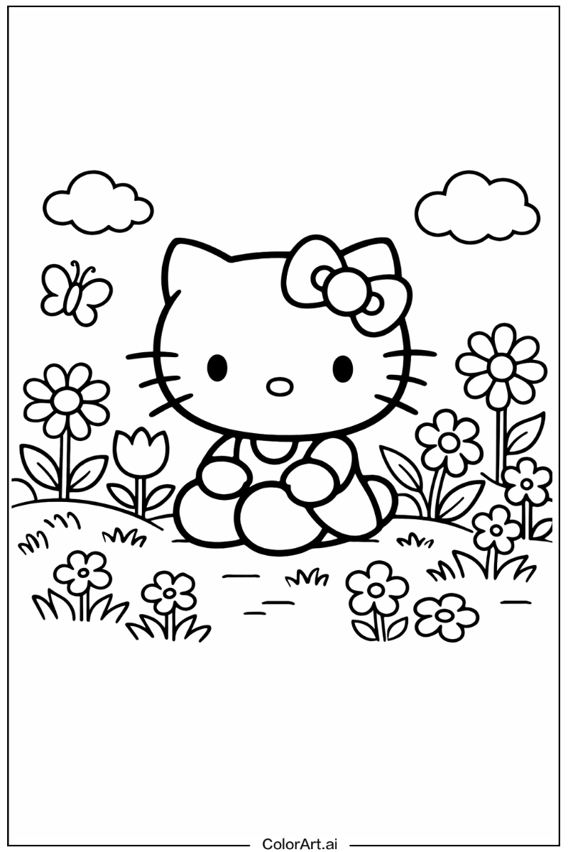 Hello Kitty in a Garden 5