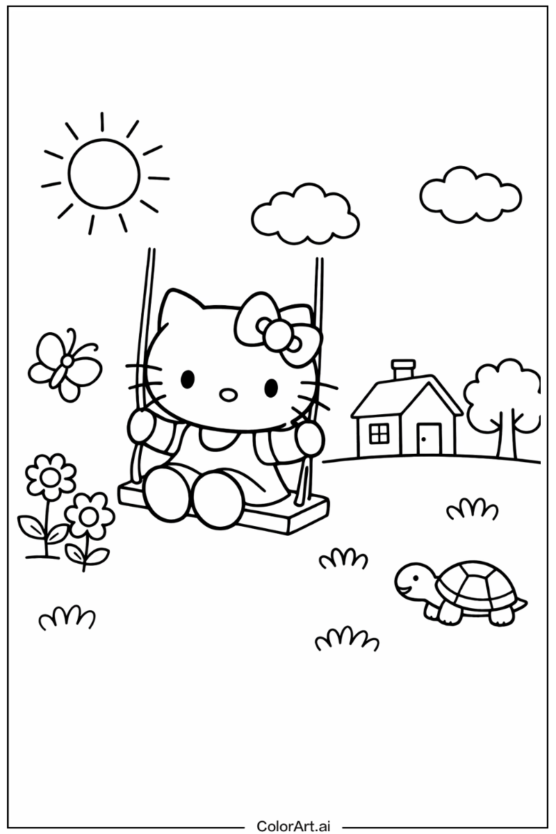 Hello Kitty Playing Outside 6