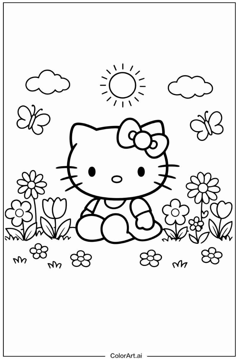Hello Kitty in a Garden 7