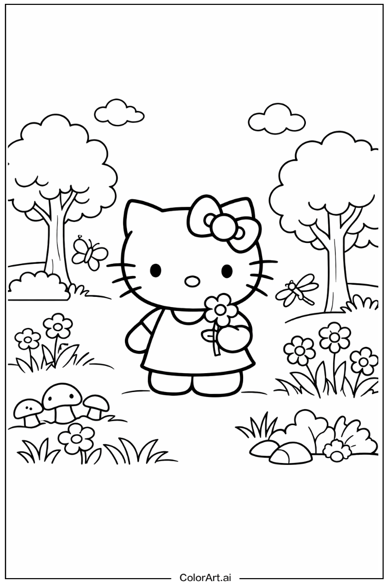 Hello Kitty in Nature
