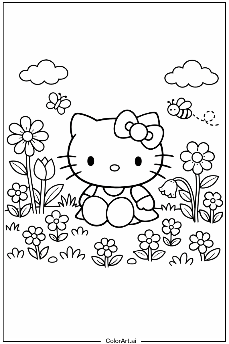 Hello Kitty in a Garden 8