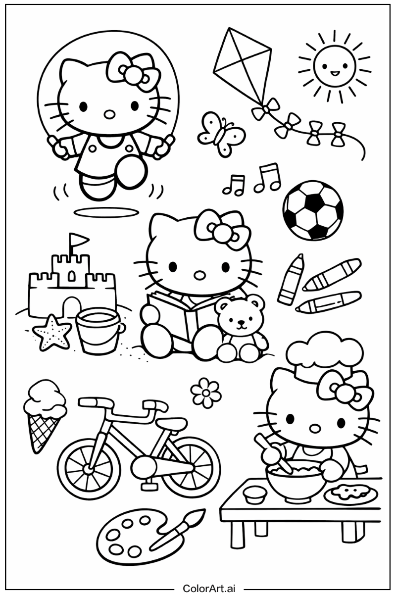 Hello Kitty Having Fun