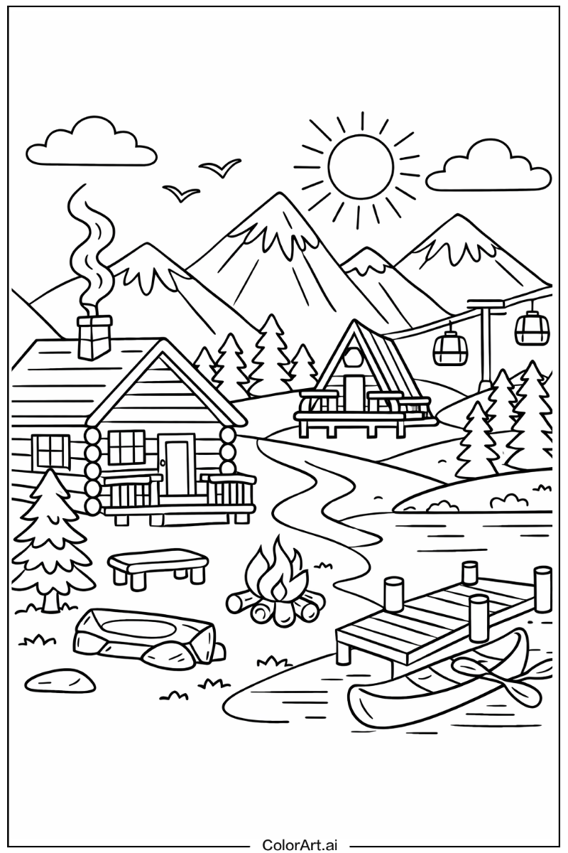 Mountain retreat Holiday Scene