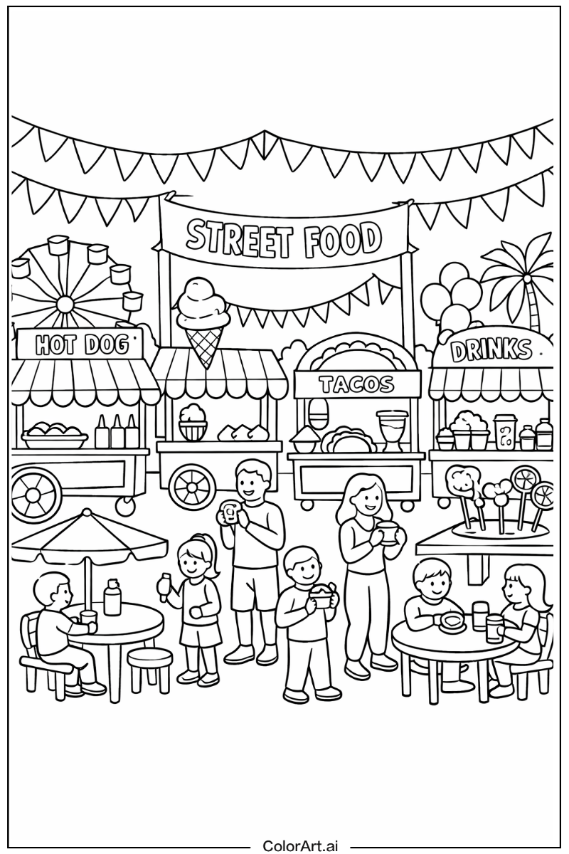 Street food Holiday Scene