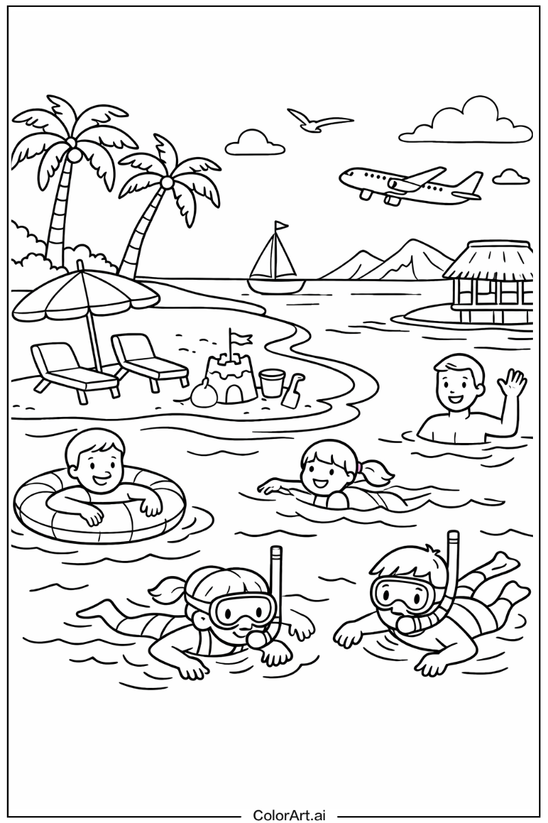 Swimming Holiday Design