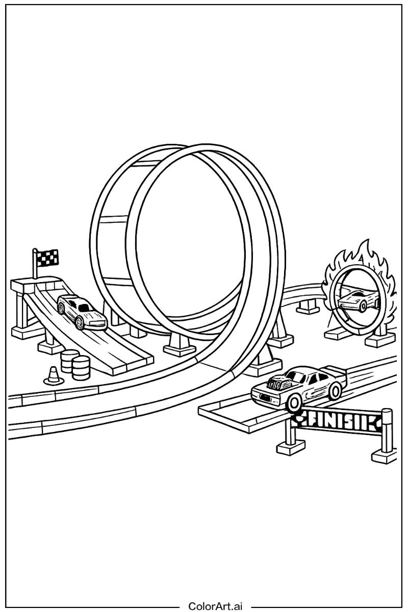 Hot wheels loop track Hot wheels Scene 2