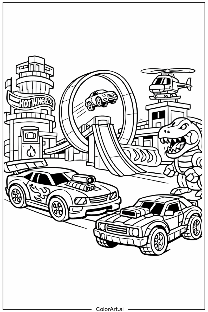 Hot wheels with Hot wheels city Theme 2