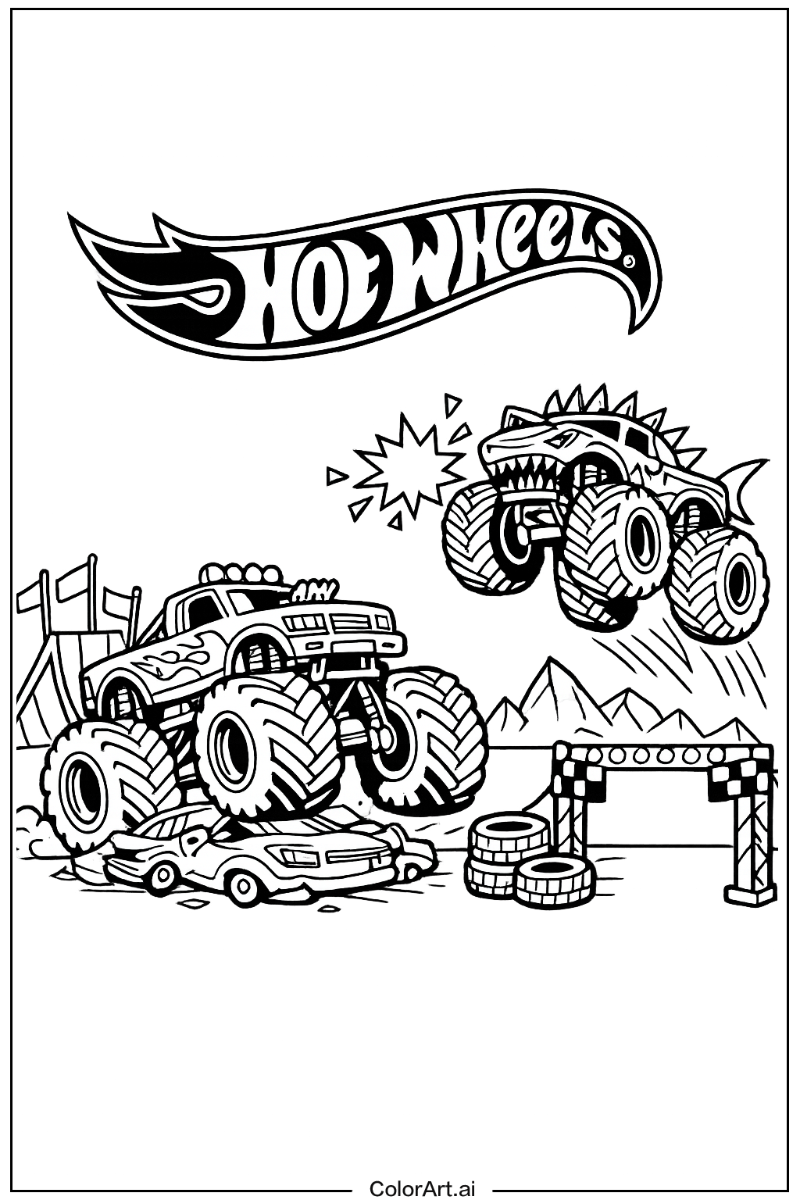Hot wheels monster trucks Hot wheels Design 2