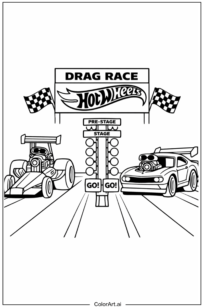 Hot wheels drag race Hot wheels Scene 2