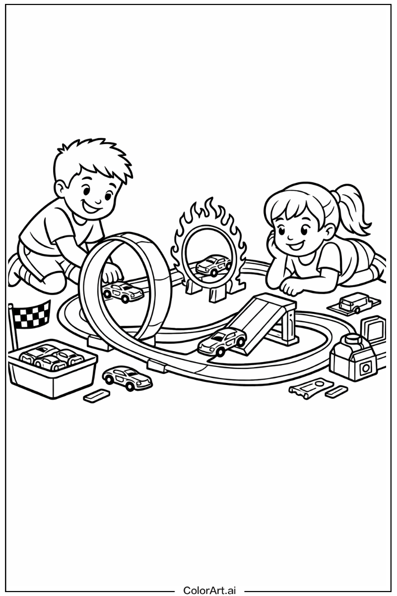 Hot wheels kids playing Hot wheels Design 2