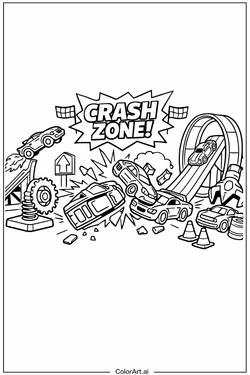 Hot wheels crash zone Hot wheels Scene