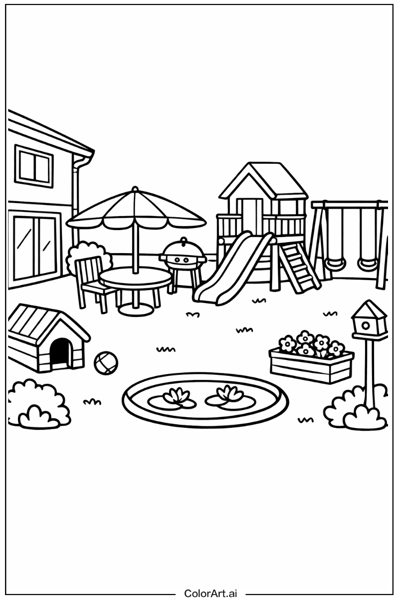 Backyard House Scene