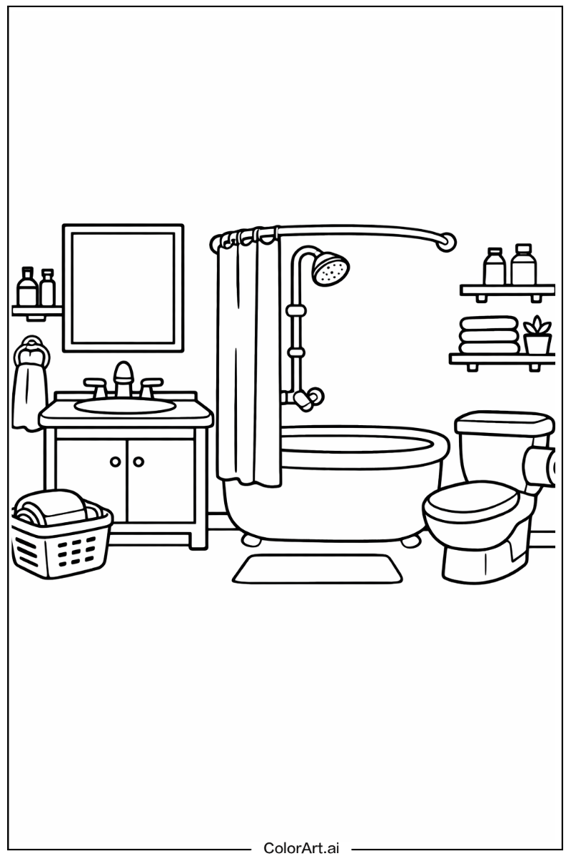 Bathroom House Scene