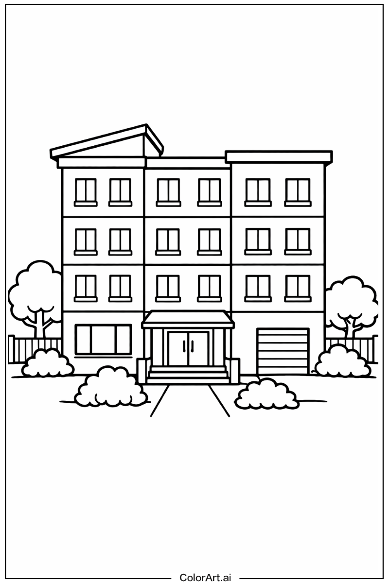 Apartment building House Design 2