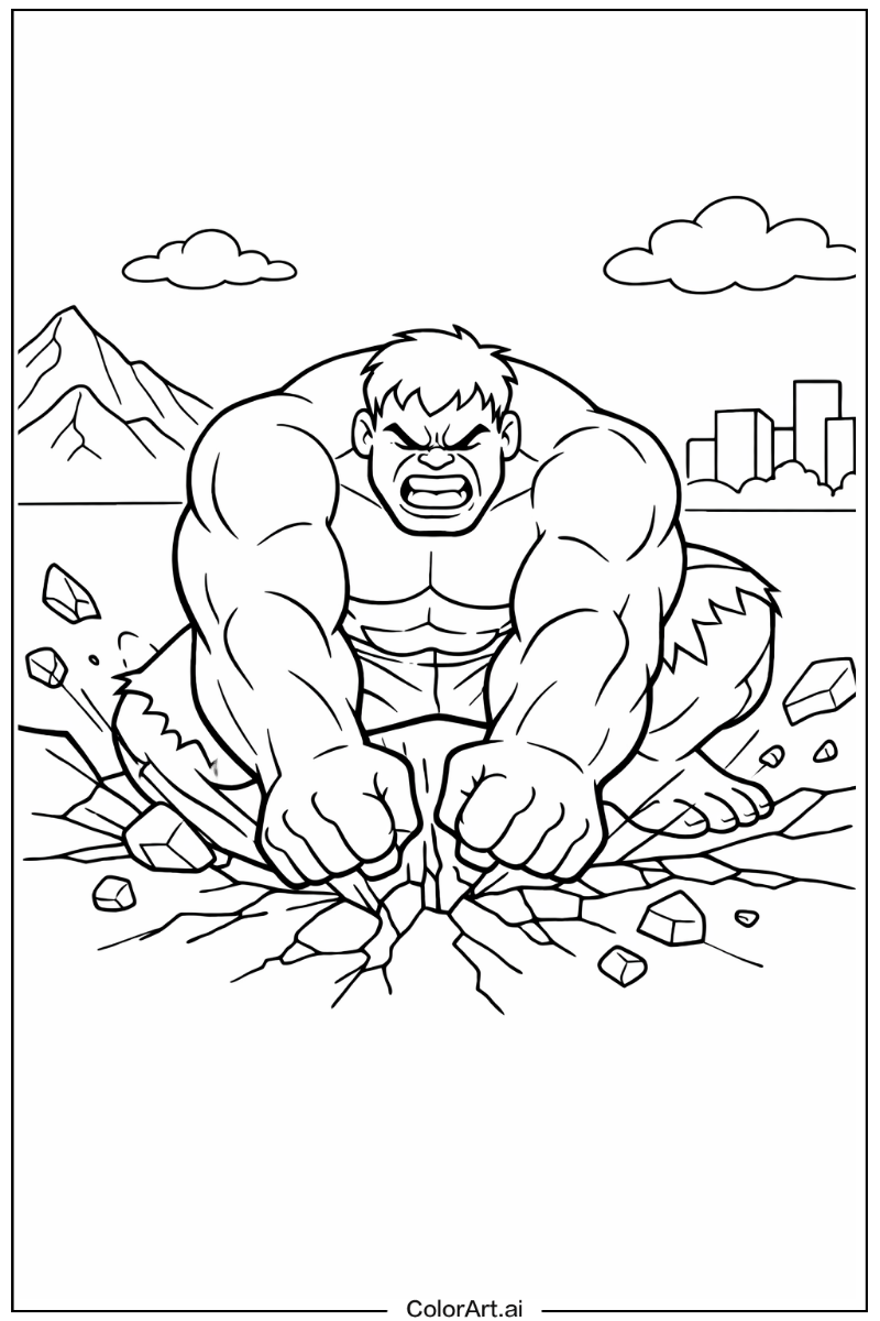 Hulk with Ground smash Theme