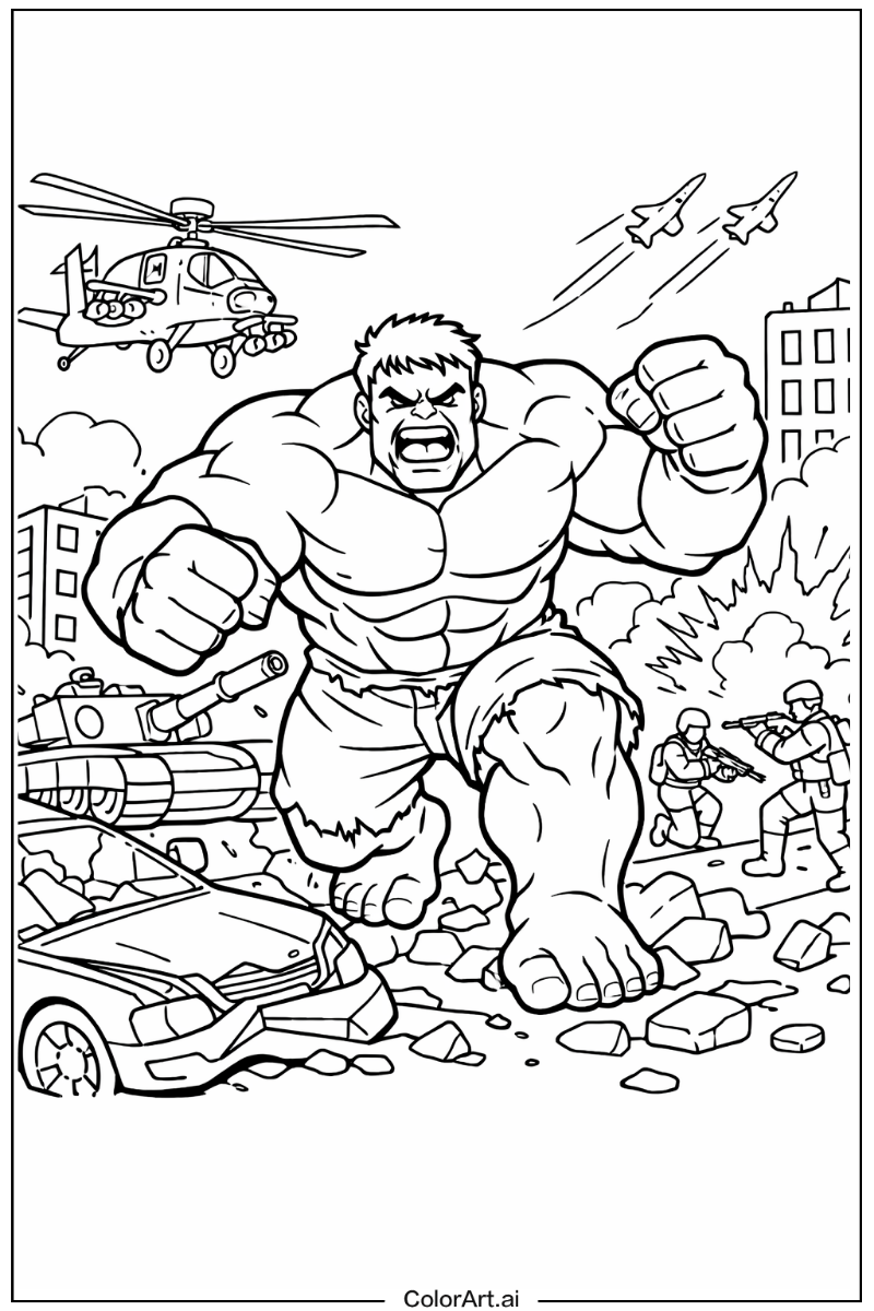 Urban battle Hulk Scene