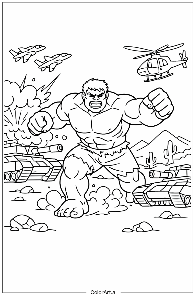 Desert fight Hulk Design