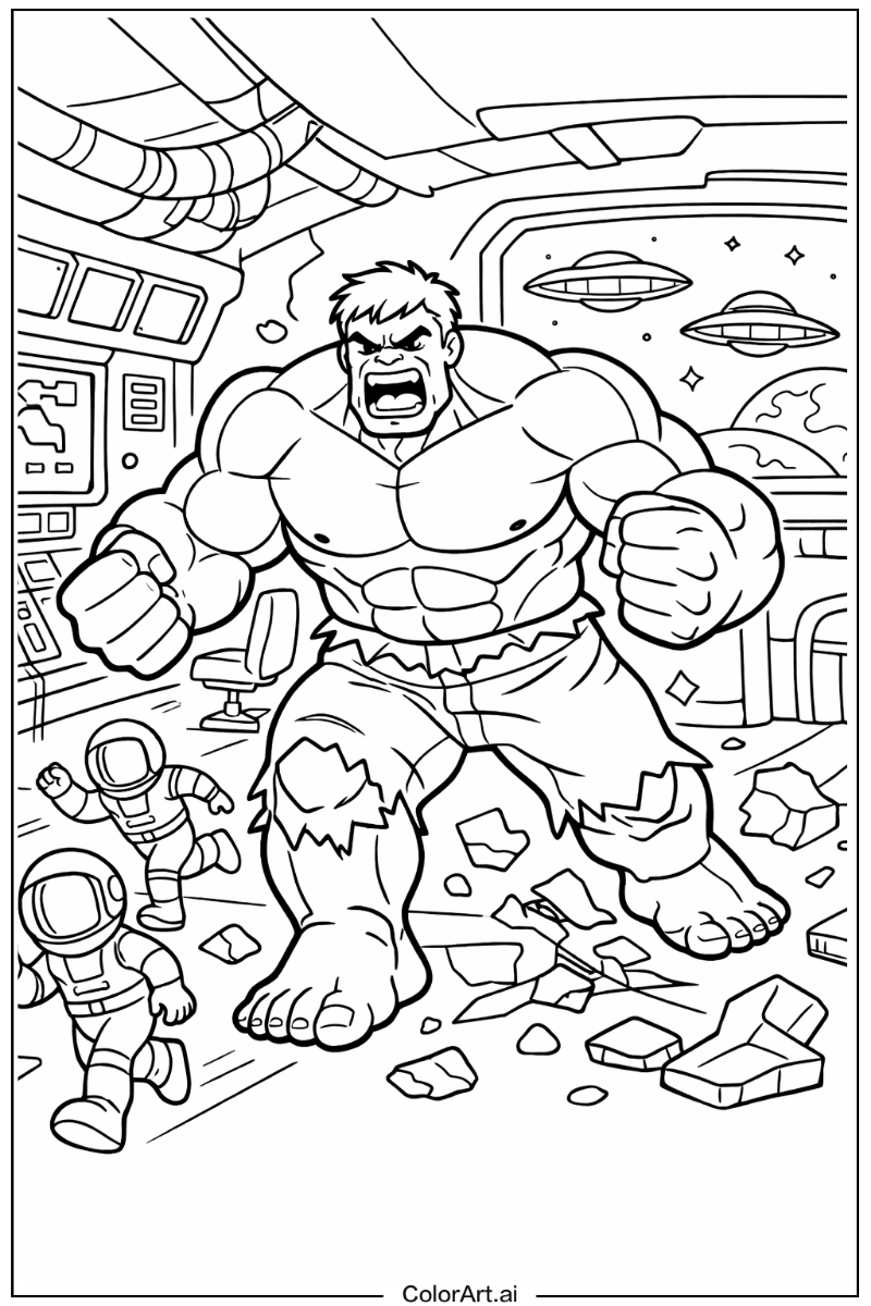 Spaceship scene Hulk Scene