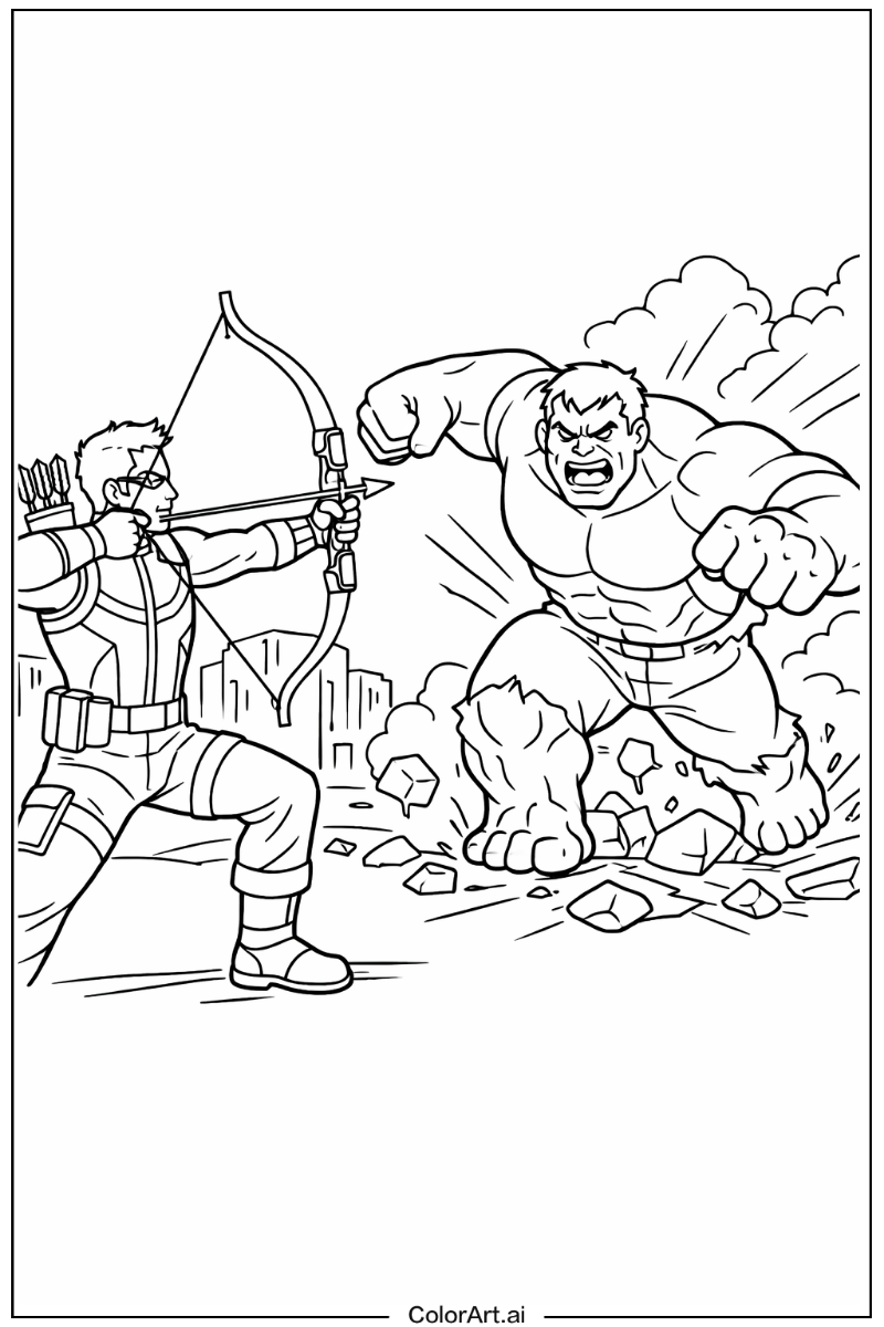 Hulk with Hawkeye Theme