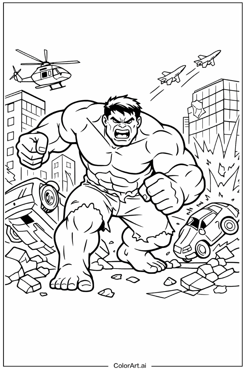 Superhero movie Hulk Design