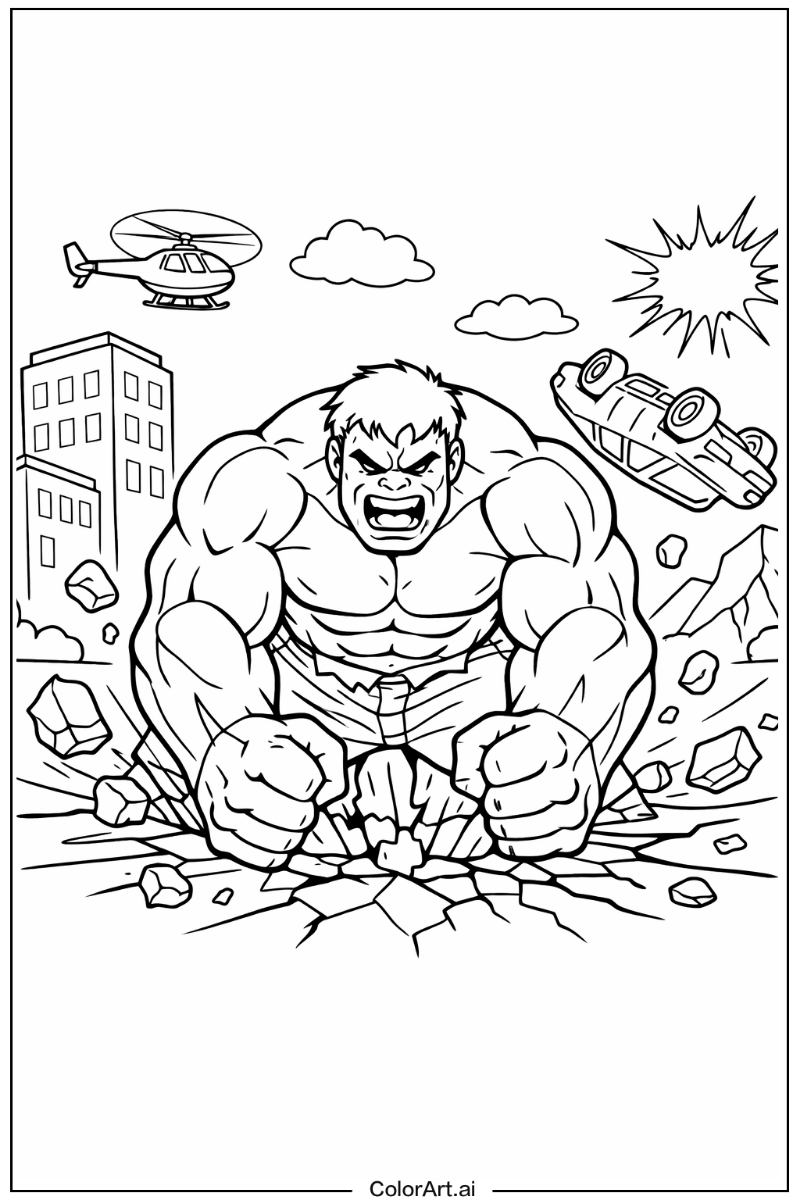 Smashing Hulk Scene 2