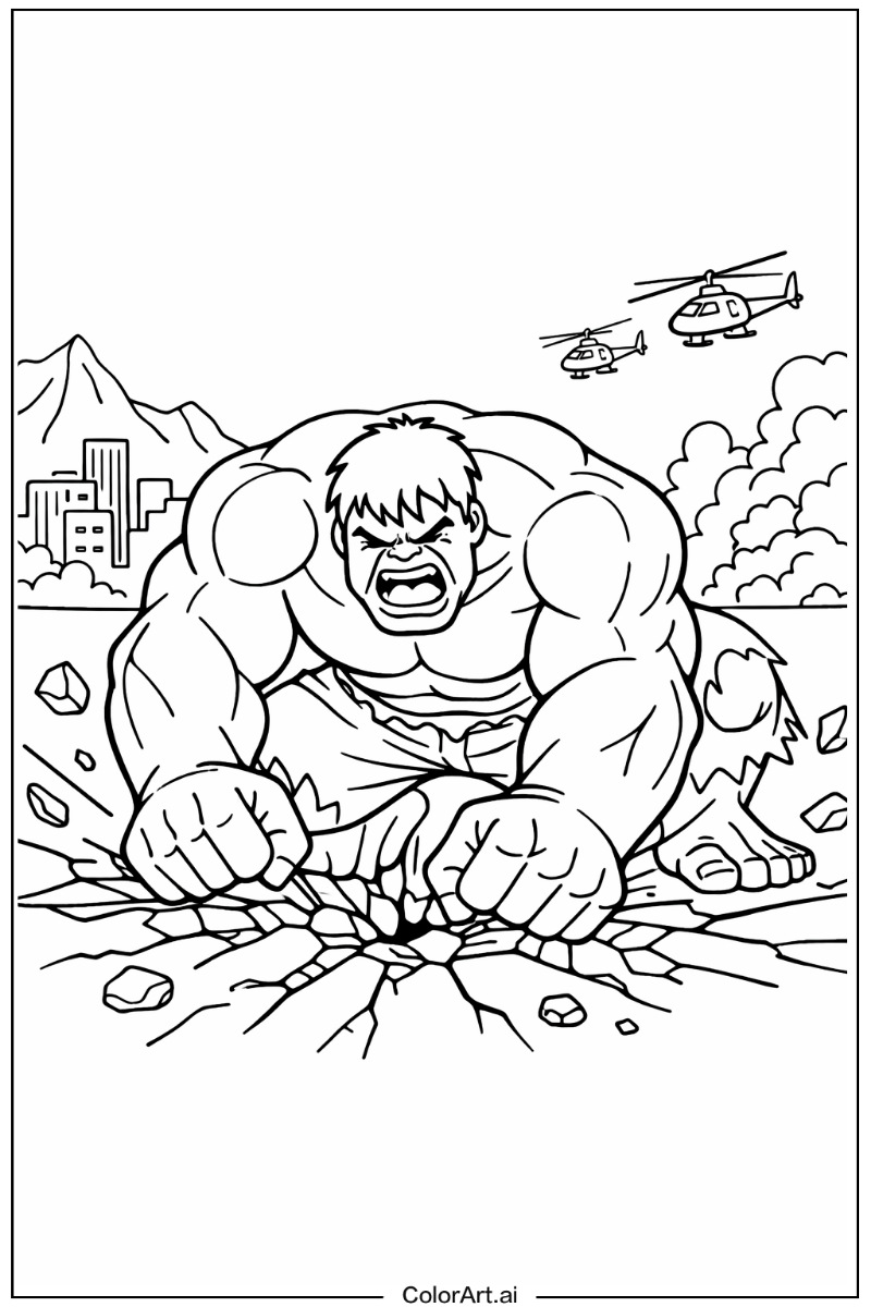 Hulk with Ground smash Theme 2