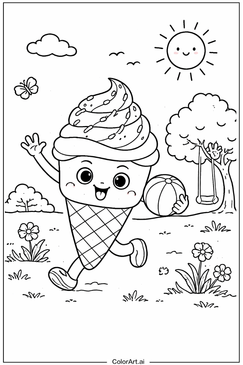 Ice Cream Playing Outside 2