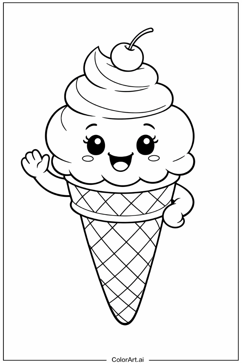 Happy Ice Cream Portrait