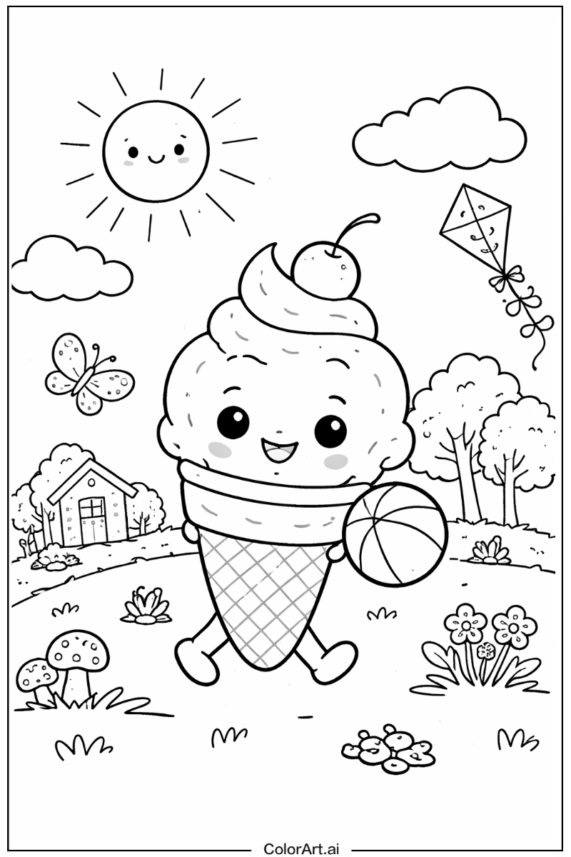 Ice Cream Playing Outside 3