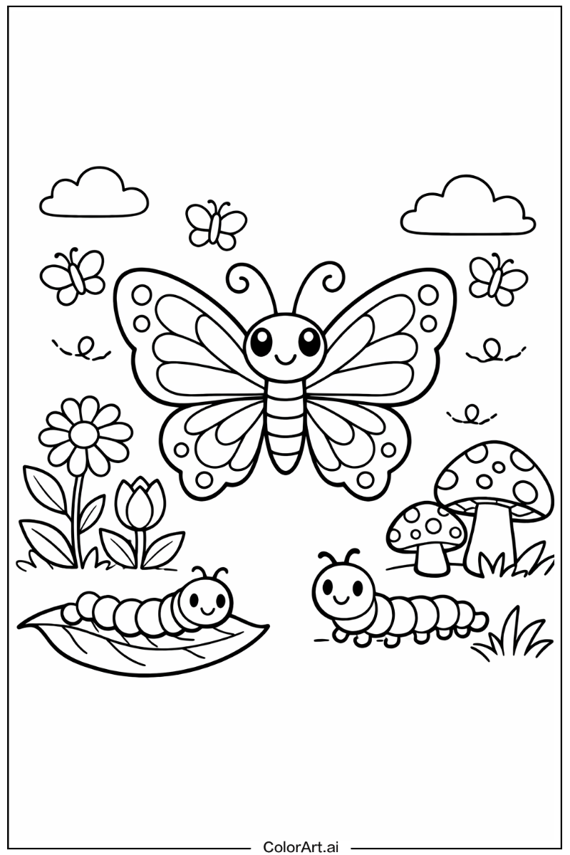 Butterfly Insect Scene