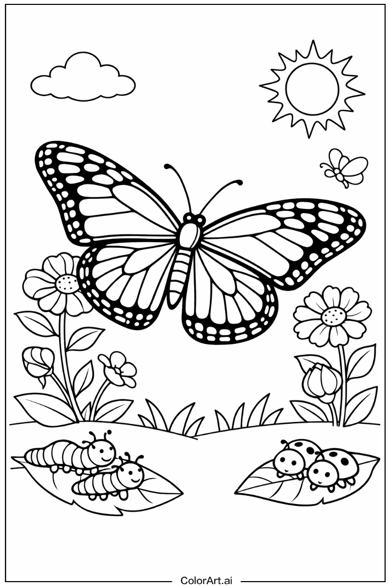 Insect with Monarch butterfly Theme