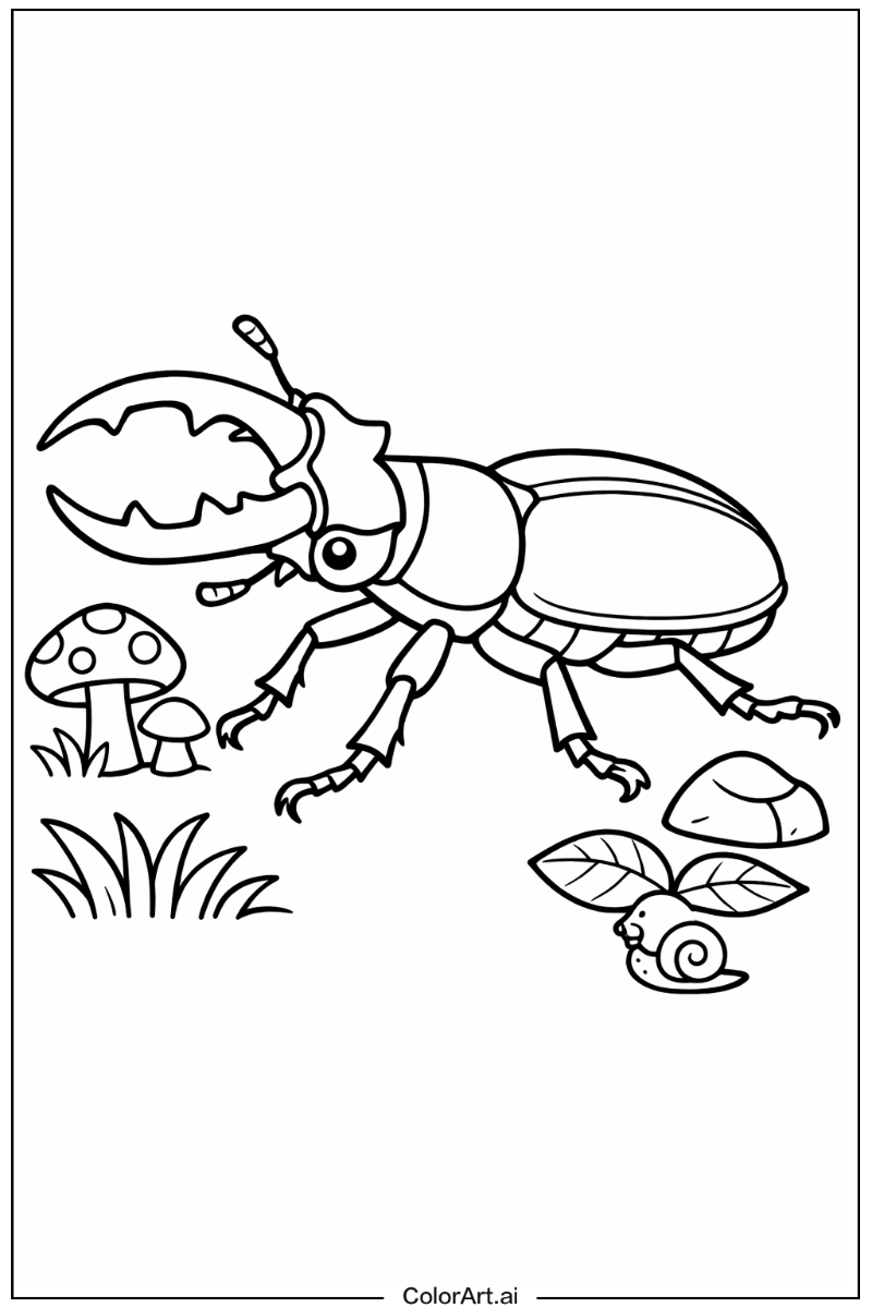 Stag beetle Insect Scene