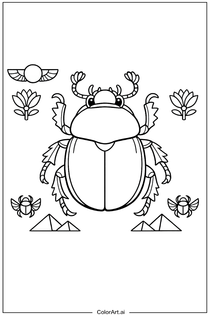 Scarab beetle Insect Design