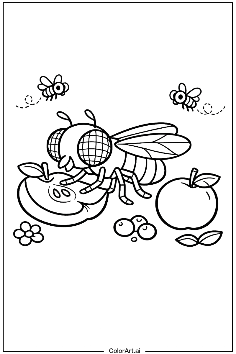 Insect with Fruit fly Theme
