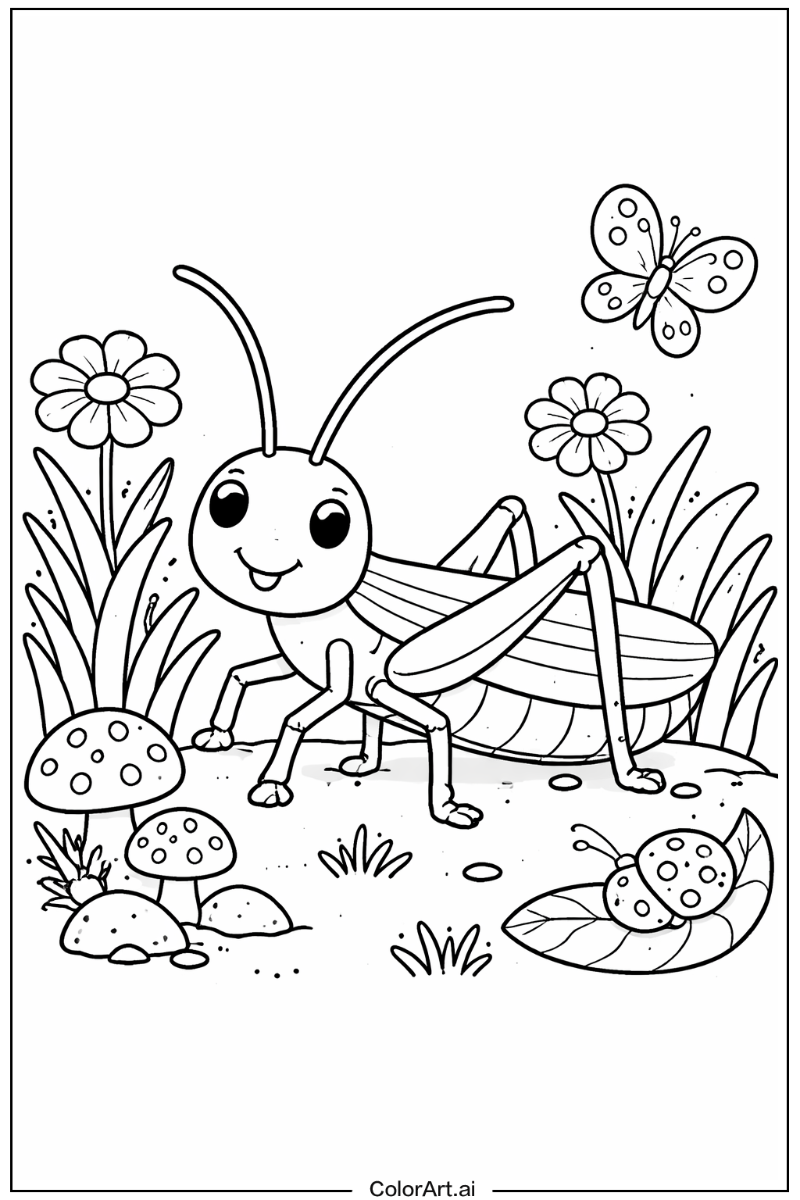 Insect with Grasshopper Theme