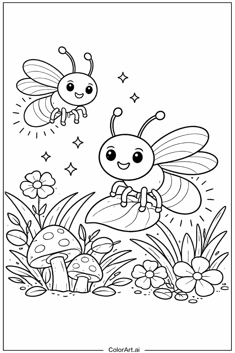 Lightning bug Insect Scene