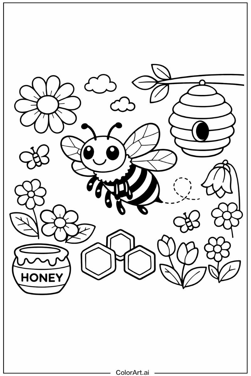 Honey bee Insect Design