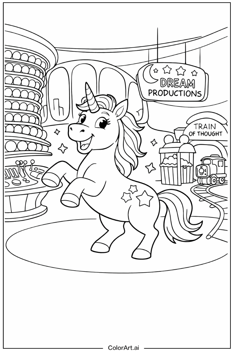 Rainbow unicorn Inside out Scene 2