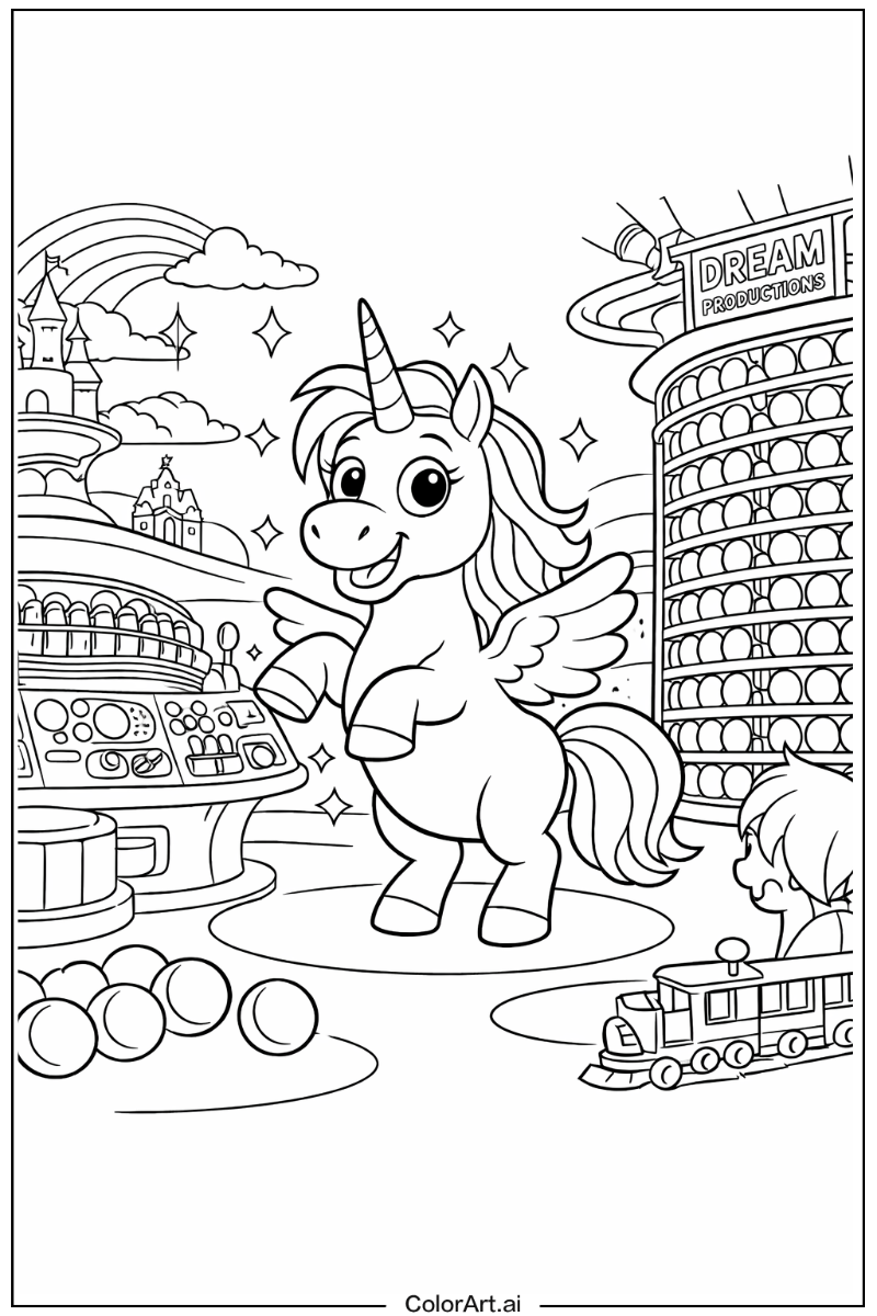 Rainbow unicorn Inside out Scene 3