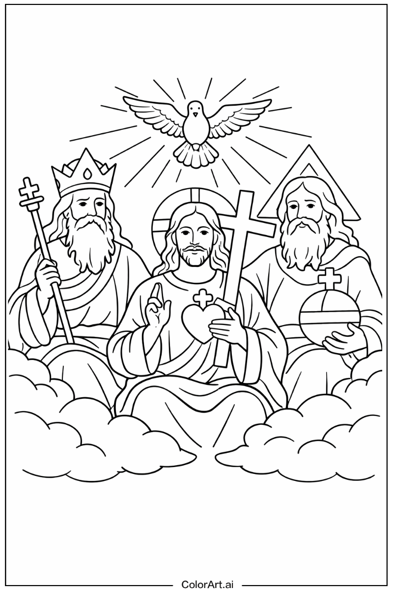 Jesus with Holy trinity Theme