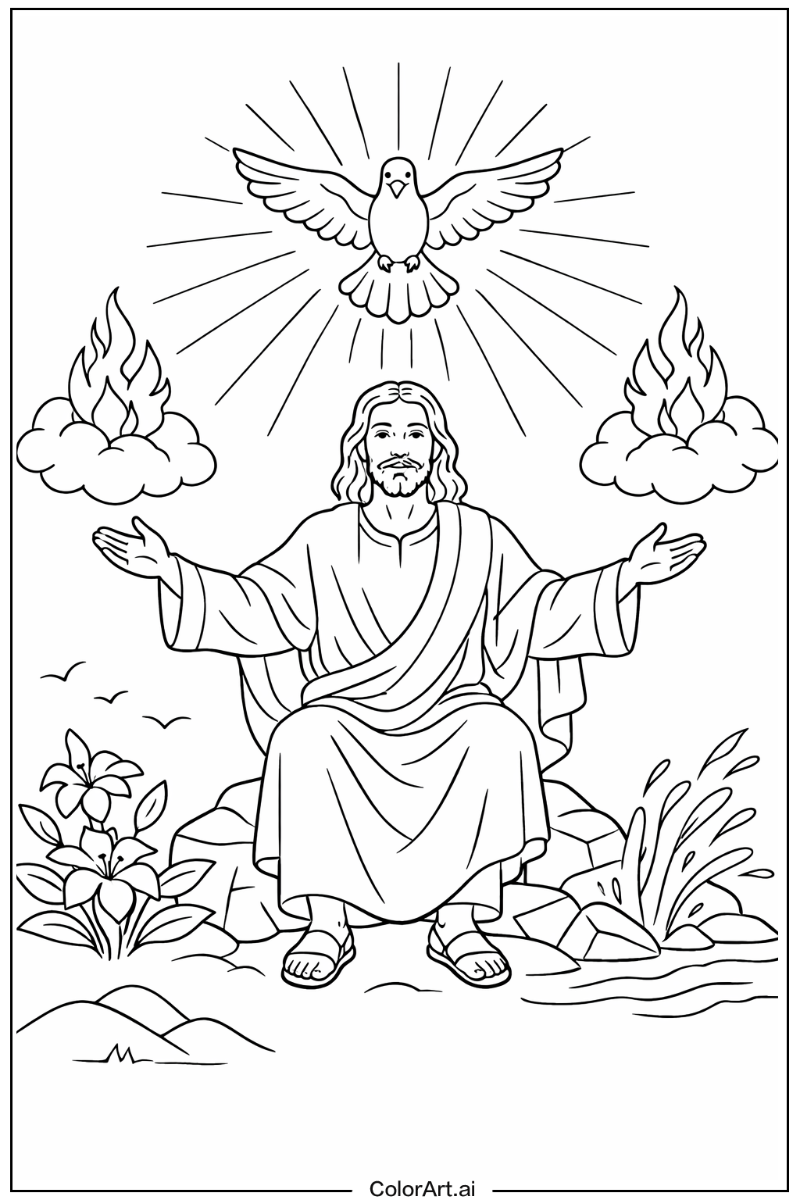 Holy spirit Jesus Scene